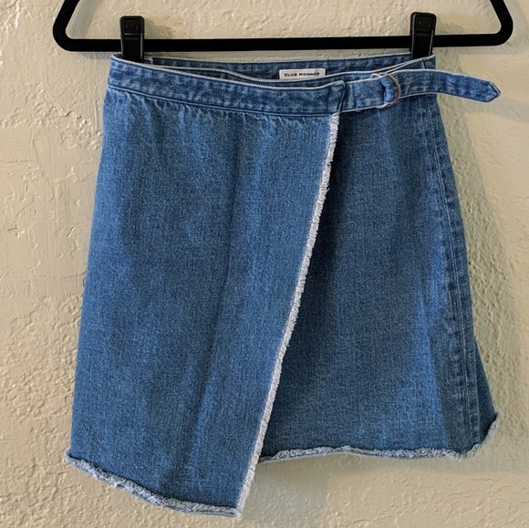 Club Monaco Dresses & Skirts - Vtg denim wrap skirt